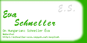 eva schneller business card